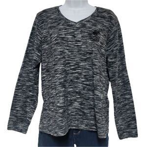 🌹Beverly Hills Polo Club Black and White Long Sleeve Tee sz XL